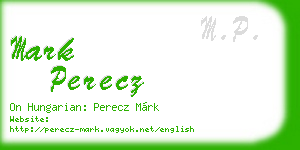 mark perecz business card